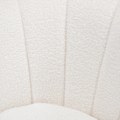 Miniatyrbild 9 av 11: Rootz Shell -formad klädd stol - Relaxationsstol - Comfy fåtölj - Guldmetallben - Elegant & mysig - 79L x 77W x 77H cm - vitt tyg