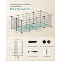 Miniatyrbillede 7 af 8: Rootz Black Metal Grid Storage Organizer - Wire Grid Rack - Grid Panel Organizer - Holdbar ABS-plastik - Alsidig opbevaringsløsning - Nem montering -