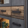 Pikkukuva 6 / 7: Rootz Living Room Chest of Drawers - Dresser - Storage Cabinet - Sideboard - Buffet - Credenza - Brown - 119 x 110 x 42 cm