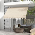 Miniatyrbild 2 av 6: Rootz fristående manuell terrass markis - balkong markis - utdragbar markis - UV30+ skydd - 2,5 m x 1,2 m x 2,1-3 m