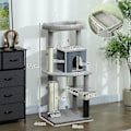 Miniatyrbillede 3 af 11: Rootz 52 "Cat Tree - Activity Scratching Post - Play Center - Sisal for Claw Care - 55L X 44W X 132H CM - Grå