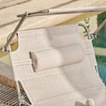 Miniatyrbillede 8 af 9: Rootz justerbar solseng med baldakin - Haveseng - Strandseng - Holdbar metalramme - Syntetisk fiberstof - Opbevaringslomme - 195 cm x 90 cm x 63 cm