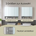 Miniatyrbillede 5 af 5: Rootz badeværelse skab med 3 døre - Mirror Cabinet - Badeværelsesopbevaring - Rumbesparende design - 16,5 cm x 70 cm x 75 cm