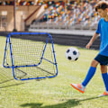 Miniatyrbillede 2 af 11: Rootz Football Rebounder Net - Kickback Goal Rebound Wall Net - Rebound On Both Sides - Adjustable - Steel - Blue - 100 x 95 x 90 cm