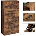 Miniatyrbillede 3 af 8: Rootz Skoskab - Organizer - 3 hængslede døre - Brun - Forarbejdet træ - 60 x 24 x 120 cm