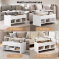 Miniatyrbillede 8 af 8: Rootz multifunktionelt løftesofabord - konvertibelt bord - Justerbart skrivebord - pladsbesparende, alsidigt, holdbart - Klasse E1 træ - 96 cm x 45 cm