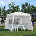 Pikkukuva 2 / 5: Rootzin kokoontaitettava huvimaja - Pop Up -paviljonki - Taittuva paviljonki - Sisältää Star - Kantolaukku - Säänkestävä - Teräs-Oxford - Valkoinen -