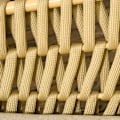 Miniatyrbillede 6 af 6: Rootz Havemøbelsæt - 4 dele - Dekorativt - Rattan Design - Glasplade - Bord - Sædepude - Vejrbestandig - Stål-Polyester - Khaki - 130L x 66W x 72H cm