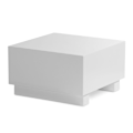 Miniatyrbillede 1 af 7: Rootz Elegant Sofabord - Kubebord - Højglans finish - Hvid - Fjernbetjeningsopbevaring - Alsidigt design - 60 cm x 60 cm x 35 cm