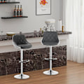 Miniatyrbild 2 av 10: Rootz Barpall - Justerbar bänkstol - Vridbar barstol - Bekväm, Snygg, Hållbar - Förkromat stål, konstläder - 38cm x 35cm, Höjd 84cm-106cm Justerbar