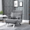 Miniatyrbillede 2 af 5: Rootz Sovesofa - Lænestolsseng - Sovesofa Med Armlæn - 3-i-1 Lænestolsseng - Gæsteseng - Foldemadras - Foldeseng - Chaiselong - Multifunktion - Grå -