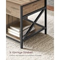 Miniatyrbillede 8 af 8: Rootz Sofabord - Centertabel - Stue Bord - Justerbar højde - 50 x 100 x (46,5-62) cm - Brun sort