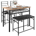 Miniatyrbild 10 av 10: Rootz 4 -delad matsal - Space Saving Möbler - Compact Dining Set - Komfort sittplatser - 100 cm x 60 cm x 74,5 cm bord