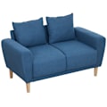 Miniatyrbillede 1 af 11: Rootz Two Seater Sofa - Moderne sofa - Stof Loveseat - Eucalyptus træramme - kompakt komfort - 133 x 73 x 81 cm
