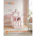Miniatyrbild 2 av 7: Rootz Luxury Cat-skrapstolpe - Kitty Tower - Cat Tree - Spånskivakonstruktion - Plyschöverdrag - 48cm x 48cm x 96cm