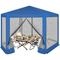 Miniatyrbild 1 av 8: Rootz Outdoor Gazebo - Trädgårdspaviljong - Skyddsskydd - UV- och skuggaskydd - Myggnät som andas - Enkel montering - 380cm x 250cm x 328cm