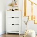 Miniatyrbillede 5 af 5: Rootz Skoskab - Skostativ - Skoopbevaring - 3 rum - 18 par sko - Spånplade - Hvid-brun - 72 Cm X 26 Cm X 112 Cm