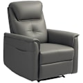 Miniatyrbillede 10 af 11: Rootz hvilestol - Justerbar lænestol - Lounger med fodstøtte - lommefjeder sæde, sidelommer - 84 cm x 89 cm x 105 cm - Grå