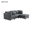 Pikkukuva 3 / 11: Rootz Modern 3 istuttava kulmasohva - Mukava sohva - Ergonominen sohva - Selkätuki - 220L x 157P x 81H cm