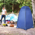 Miniatyrbillede 2 af 7: Rootz Brusetelt - Pop-up toilettelt - Mobiltelt - Campingtelt - Camping brusetelt - Med inderlomme - Vandtæt - Polyester - Mørkeblå - 120 x 120 x 190