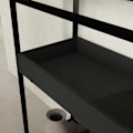 Miniatyrbillede 5 af 5: Rootz Konsolbord - 2 hylder - Opbevaringsplads - Gangbord - Gangkonsol - Hærdet glas - Sort - 100L x 30W x 78Hcm