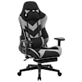 Miniatyrbillede 1 af 9: Rootz Gaming Chair - Højrygget Stol - Hvilestol - Ergonomisk design - 57cm x 50cm x 125-133cm - Metalstel - Imiteret læder/stof