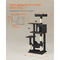 Miniatyrbillede 7 af 7: Rootz Cat kradsestolpe - Kattetræ - Kattelegeplads - Spånplade Plys Sisal - 55cm x 45cm x 143cm