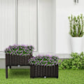 Miniatyrbild 2 av 11: Rootz Garden Planter Box - Upphöjd bädd - Dräneringshål - Blomlåda - Utomhus - Brun - 40 x 40 x 44cm