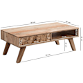 Miniatyrbillede 4 af 6: Rootz Sofabord Træ - Håndlavet Sofabord - Sofabord - Akacietræ - 95 x 35 x 50 cm