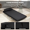 Miniatyrbillede 6 af 10: Rootz Sovesofa - Cabriolet sofa - Futon - Blødt stof - Fleksibelt ryglæn - 94 cm x 78 cm x 80 cm - Cremehvid - Nem montering