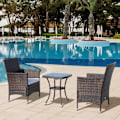 Miniatyrbillede 6 af 7: Rootz Havemøbler - Sidebord - Rattan Havesæt - Sofabord - Poly Rattan - Brun - 60 x 58,5 x 89,5 cm