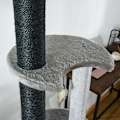 Miniatyrbillede 7 af 7: Rootz Justerbart Katteklatretræ - Lysegrå - Spånplade, Sisal, Plys - 23,62 cm x 15,74 cm x 88,58 cm