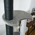 Pikkukuva 7 / 7: Rootz säädettävä kissan kiipeilypuu - vaaleanharmaa - lastulevy, sisal, pehmo - 23,62 cm x 15,74 cm x 88,58 cm