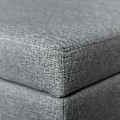 Miniatyrbillede 4 af 5: Rootz Bænk - Bænksæde - Stue - Soveværelse - Entré - Linnedlignende polyester - Skum - Mørkegrå + Sort - 107 cm x 50 cm x 44 cm