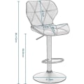 Miniatyrbillede 3 af 9: Rootz justerbare barstole - Bordskamler - Drejestole - Høj komfort - Moderne design - Stærk stabilitet - Imiteret læder og stål - 90-112 cm x 47 cm x