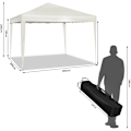 Pikkukuva 3 / 9: Rootz Gazebo Pop-Up -teltta - Vedenpitävä pagodi - Aurinkosuojakatos - UV- ja sadesuoja - Helppo asennus - Säädettävä korkeus - 3 m x 3 m - Beige