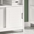 Miniatyrbillede 6 af 8: Rootz White Under vask Badeværelses opbevaringsskab med hylde og dobbelt skydedør - 60x30x60cm