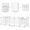 Miniatyrbillede 3 af 11: Rootz DIY udendørs kabinet - Small Animal Gate - 18 Paneler - Inkluderer monteringsmateriale - Modulært system - Sort + Hvid - 175L x 70W x 45H cm.