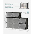 Miniatyrbild 7 av 10: Rootz 8 Cube Black Storage Organizer - Cube Organizer - Kubförvaring - ABS-plast - PP-plast - Stålram - 32cm x 124cm x 94cm - 30cm x 40cm x 30cm - 7,9
