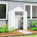 Pikkukuva 2 / 11: Rootz Walk -in Greenhouse, jossa hyllyt - mini -Greenhouse - UV -resistentti - Optimaalinen ilmanvaihto - 143L x 74B X 190H CM