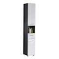 Pikkukuva 8 / 8: Rootz Tall Cabinet - Bathroom Storage Unit - Tower Shelf - Linen Closet - Utility Cupboard - Vertical Organizer - Standalone Rack - White High Gloss/S