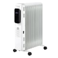 Miniatyrbillede 1 af 7: Rootz Oil Radiator - Bærbar elektrisk radiator - 3 varmeniveauer - 24-timers timing Elektrisk opvarmning - 11 varmeplader med 4 ruller - Hvid - 50,5 x
