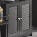 Miniatyrbillede 6 af 9: Rootz Modern Vask Underskab - Badeværelse Opbevaringsskab - Mørkegrå MDF skab - Skimmelforebyggelse med lameldør - Rummelig opbevaring med 2 hylder -