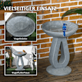 Miniatyrbillede 4 af 10: Rootz Bird Bath Water Drinker - Havefugleføder - Udendørs fuglebassin - Elegant design - Holdbar harpiks - Multifunktionel - 40 cm x 40 cm x 51 cm - G