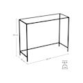Miniatyrbillede 7 af 7: Rootz Konsolbord - Sort metalglas - Entrébord - Sofabord - Moderne design - 100 cm x 35 cm x 80 cm