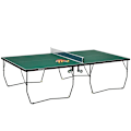 Miniatyrbillede 1 af 11: Rootz Bordtennisbord - Fuld størrelse - Sammenfoldelig - 8 hjul - Inklusiv ketchere og bolde - Grøn - 2,74 x 1,52 x 0,76 m