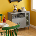 Miniatyrbillede 4 af 8: Rootz Moderne køkkenskab - Skænk - Entreskab - Kommode - MDF og metalkonstruktion - Justerbare hylder - Anti-Tip Design - 80cm x 75cm x 35cm