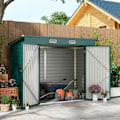 Miniatyrbillede 2 af 10: Rootz Steel Garden Tool Shed - Opbevaringsskur - Udstyrshus - Sikker opbevaring - 249b x 121t x 166/183h cm