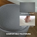 Miniatyrbild 5 av 10: Rootz Storage Stool - Footrest - Lagring Ottoman - Hidden Storage - Ø56 x 42H CM - Grå sladdtyg - Stylskt och funktionellt design