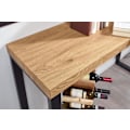 Miniatyrbillede 2 af 7: Rootz konsolbord eg indretning - sort 120x39x75,5 cm design skænk gang - Opbevaringsbord smalt - Hall bord med metalben - Entre bord Langt Højt
